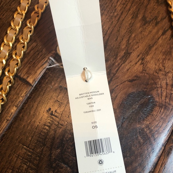 Tory Burch Tan Shoulder Bag with Gold Accents - Picture 6 of 7